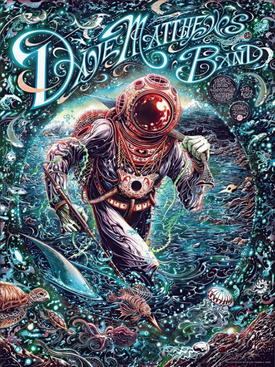 Miles Tsang — Dave Matthews Band, Veterans United Home Loans Amphitheater at Virginia Beach, Virginia Beach, VA · Jul 21, 2018 Poster