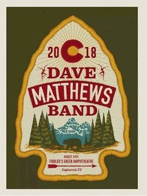 Methane Studios — Dave Matthews Band, Fiddler's Green Amphitheatre, Greenwood Village, CO · Aug 24, 2018 Poster