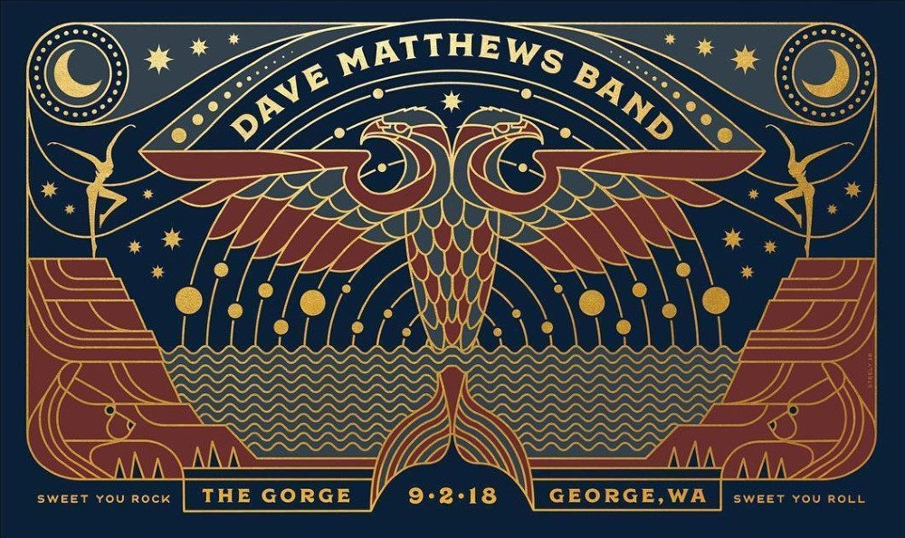 Brian Steely — Dave Matthews Band, The Gorge Amphitheatre, George, WA · Sep 2, 2018 Poster