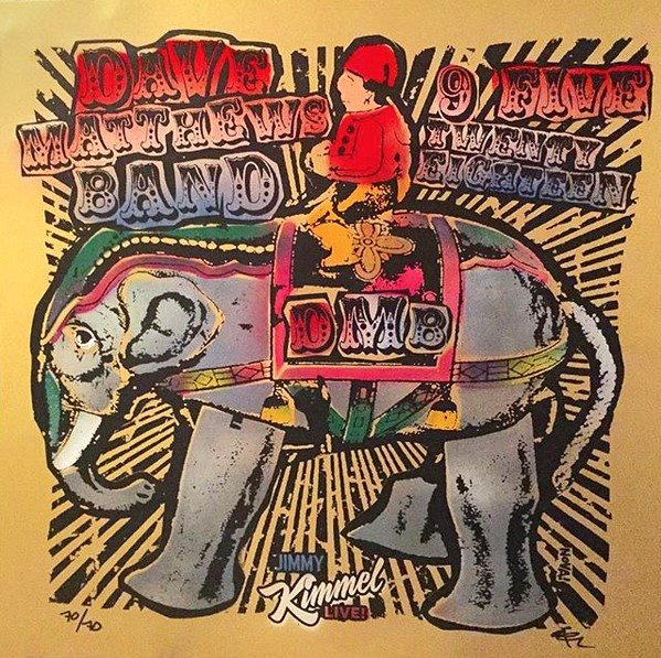 Dave Matthews Band Poster, Jimmy Kimmel Live! Outdoor Stage, Hollywood, CA · Sep 5, 2018 Poster