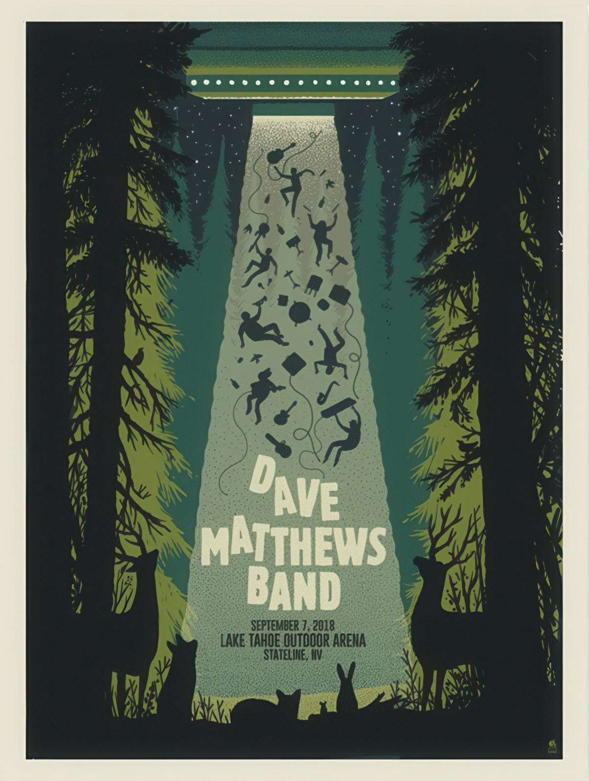Methane Studios — Dave Matthews Band, Lake Tahoe Amphitheatre at Caesars Republic, Stateline, NV · Sep 7, 2018 Poster