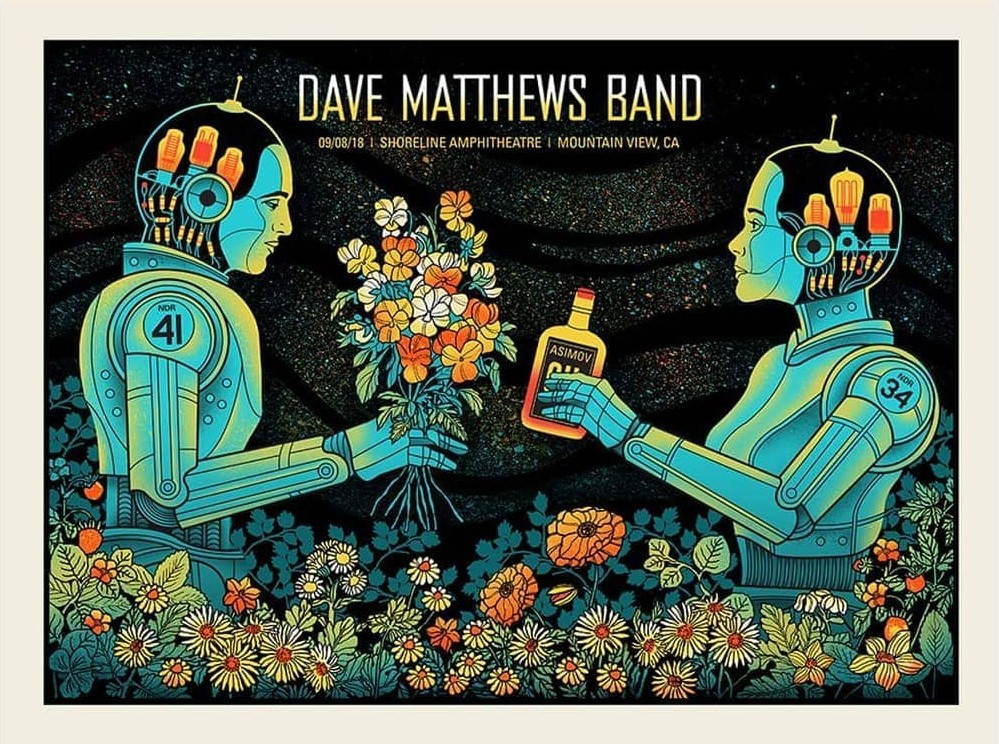 Methane Studios — Dave Matthews Band, Shoreline Amphitheatre at Mountain View, Mountain View, CA · Sep 8, 2018 Poster