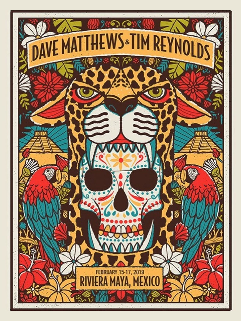 Methane Studios — Dave Matthews Band, Playa Azul, Riviera Maya, MEX · Feb 15–17, 2019 Poster