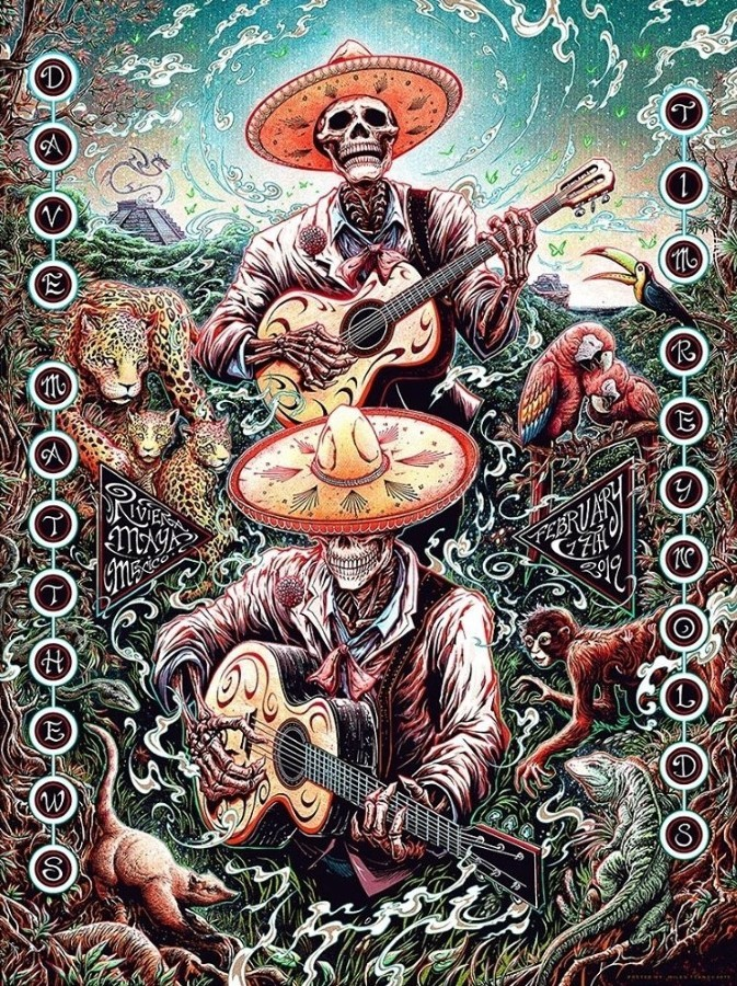 Miles Tsang — Dave Matthews Band, Playa Azul, Riviera Maya, MEX · Feb 17, 2019 Poster