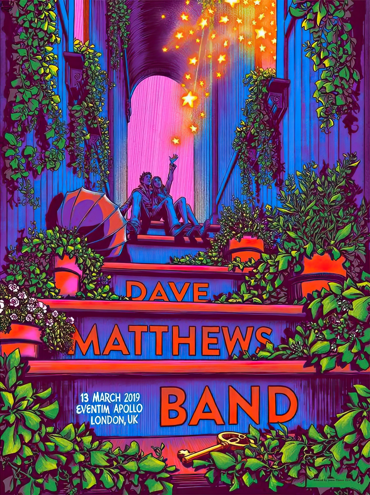 James Flames — Dave Matthews Band, Eventim Apollo, London, ENG · Mar 13, 2019 Poster