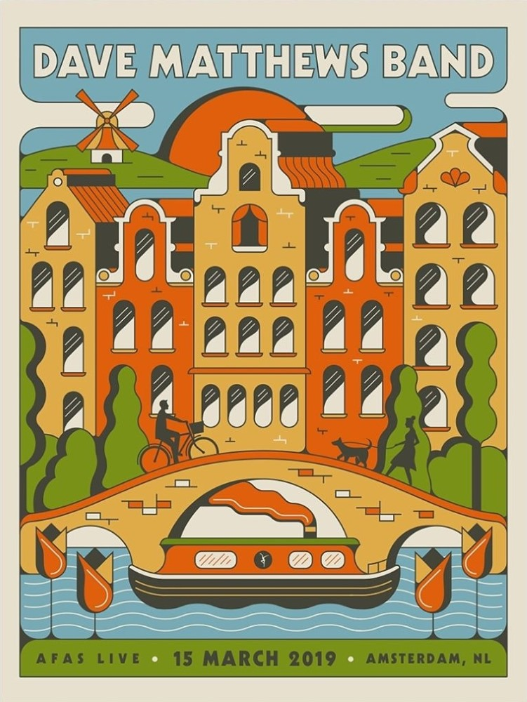 Pavlov Visuals — Dave Matthews Band, AFAS Live, Amsterdam, NLD · Mar 15, 2019 Poster