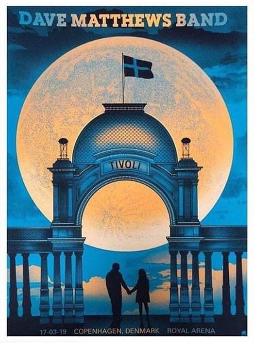 Methane Studios — Dave Matthews Band, Royal Arena, Copenhagen, DNK · Mar 17, 2019 Poster
