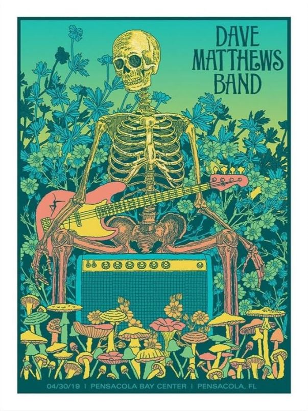 Methane Studios — Dave Matthews Band, Pensacola Bay Center, Pensacola, FL · Sep 22, 2019 Poster