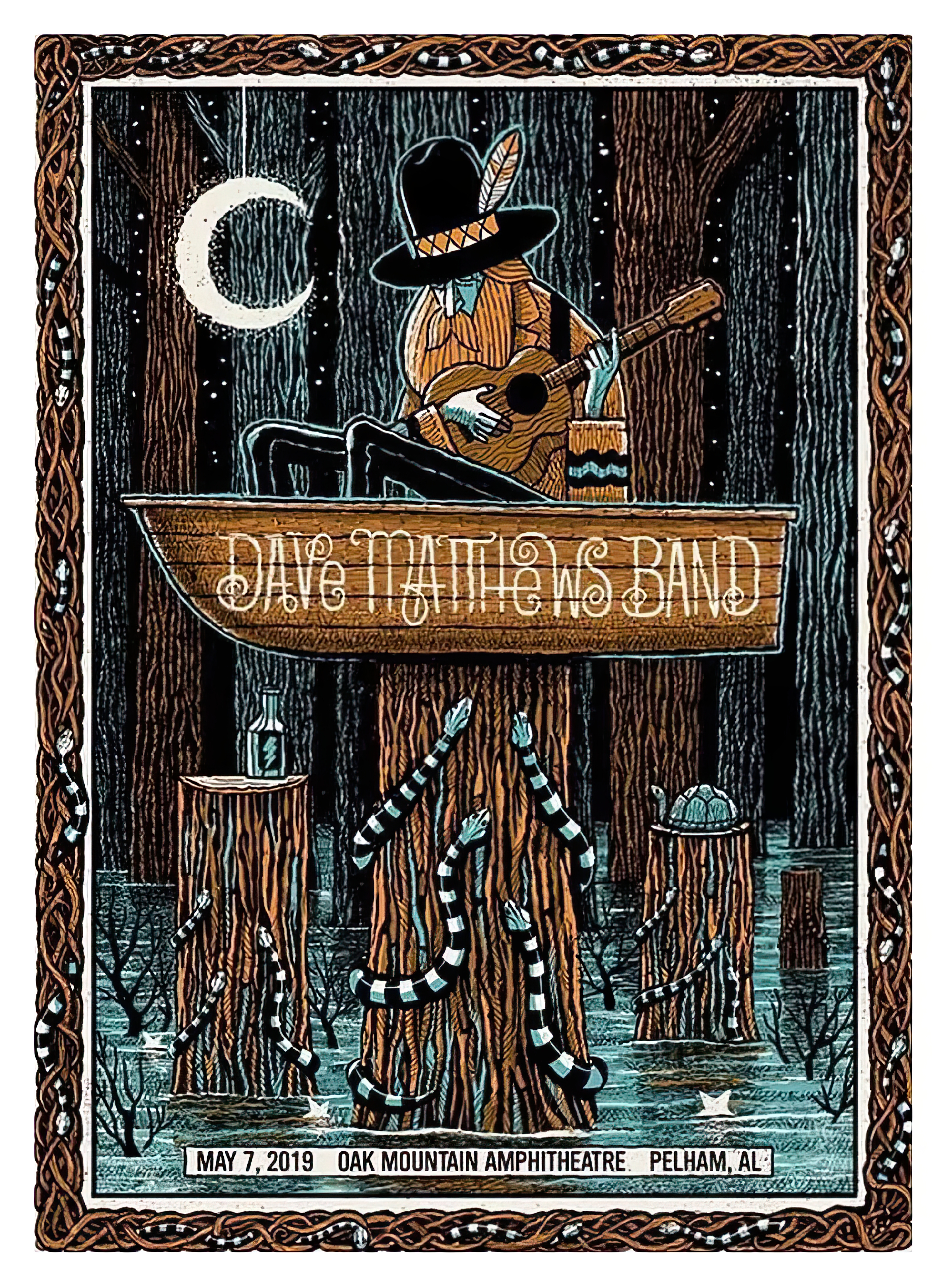Methane Studios — Dave Matthews Band, Oak Mountain Amphitheatre, Pelham, AL · May 7, 2019 Poster