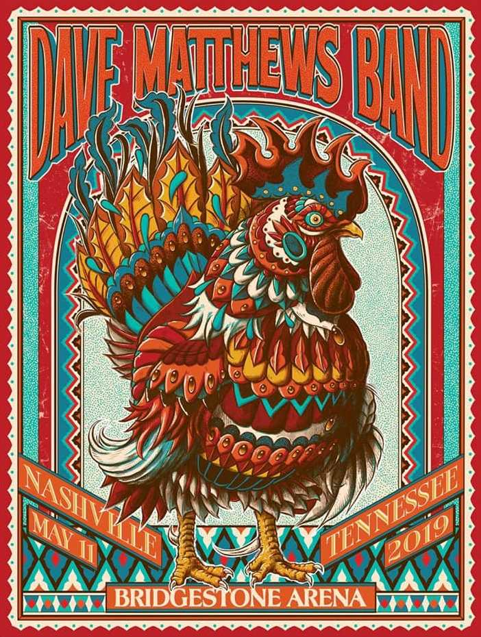 Ben Kwok (BIOWORKZ) — Dave Matthews Band, Bridgestone Arena, Nashville, TN · May 11, 2019 Poster