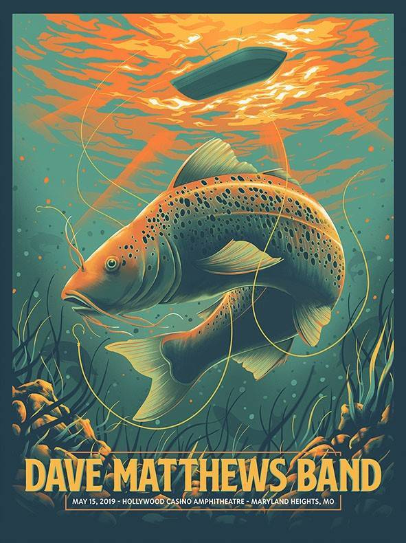 Arno Kiss — Dave Matthews Band, Hollywood Casino Amphitheatre, Maryland Heights, MO · May 15, 2019 Poster