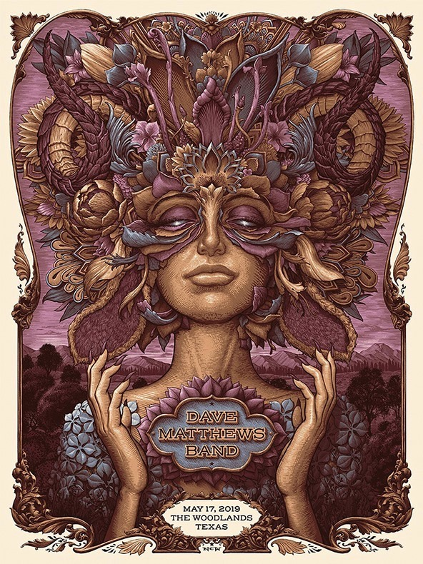 N.C. Winters — Dave Matthews Band, The Cynthia Woods Mitchell Pavilion, The Woodlands, TX · May 17, 2019 Poster