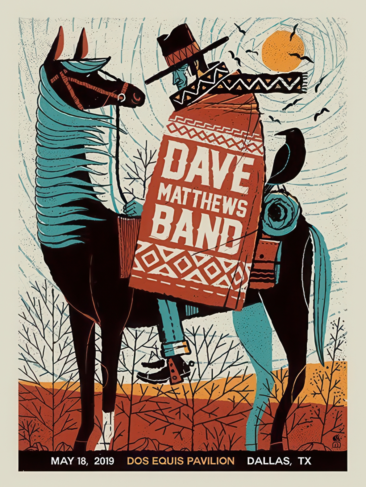 Methane Studios — Dave Matthews Band, Dos Equis Pavilion, Dallas, TX · May 18, 2019 Poster