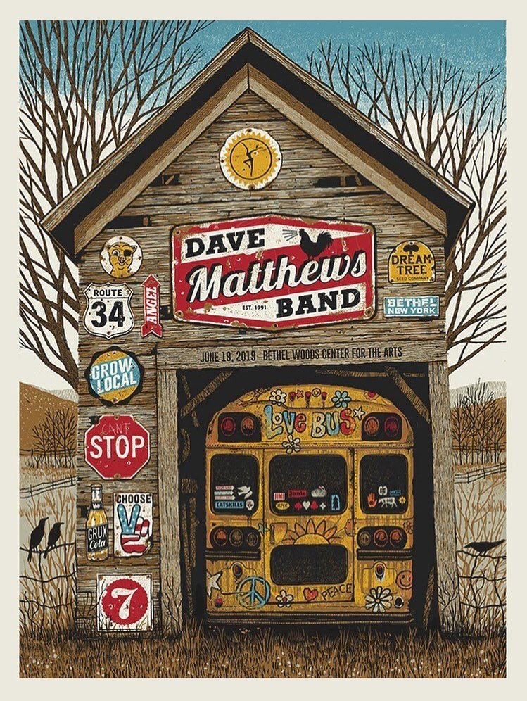 Methane Studios — Dave Matthews Band, Bethel Woods Center for the Arts, Bethel, NY · Jun 19, 2019 Poster