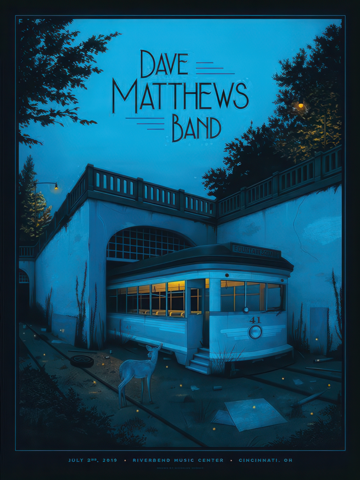 Nicholas Moegly — Dave Matthews Band, Riverbend Music Center, Cincinnati, OH · Jul 2, 2019 Poster