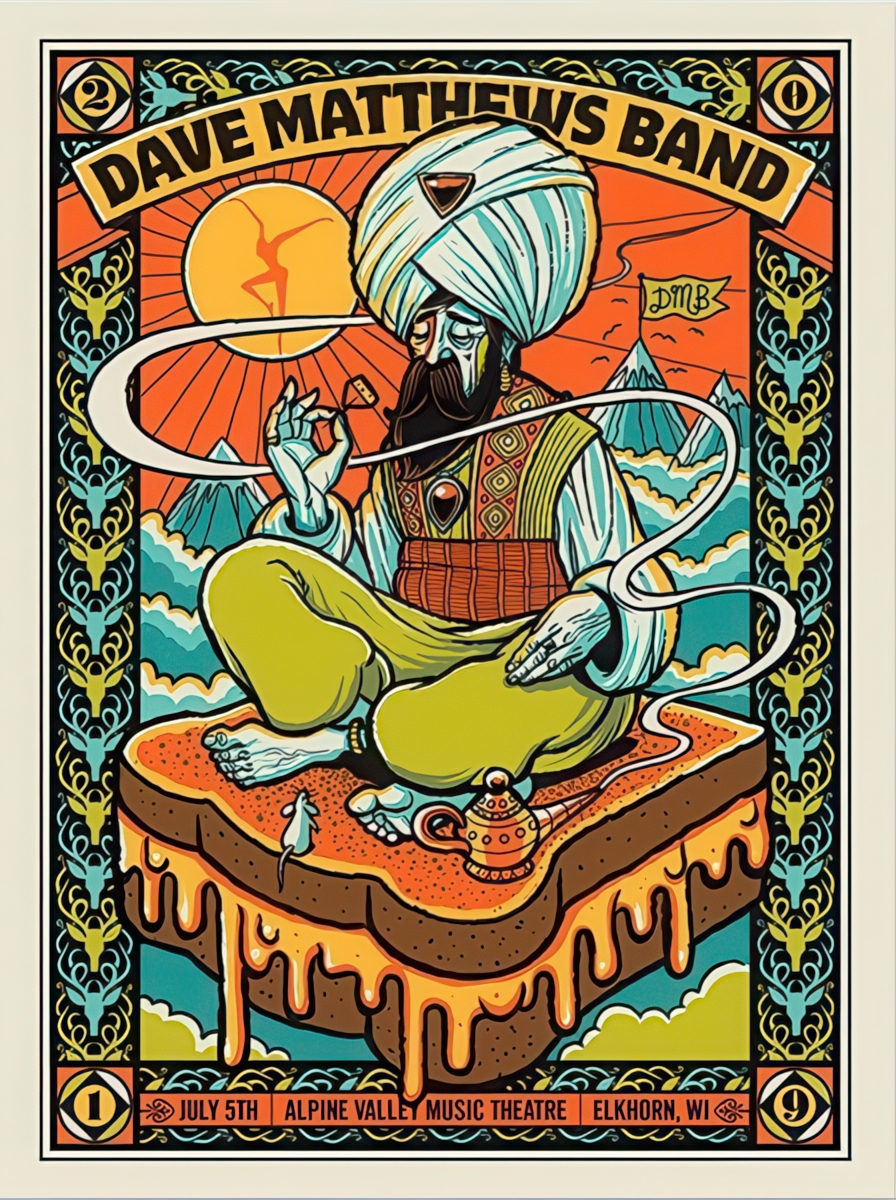 Methane Studios — Dave Matthews Band, Alpine Valley Music Theatre, East Troy, WI · Jul 5, 2019 Poster