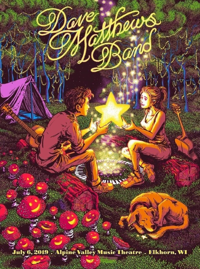 James Flames — Dave Matthews Band, Alpine Valley Music Theatre, East Troy, WI · Jul 6, 2019 Poster