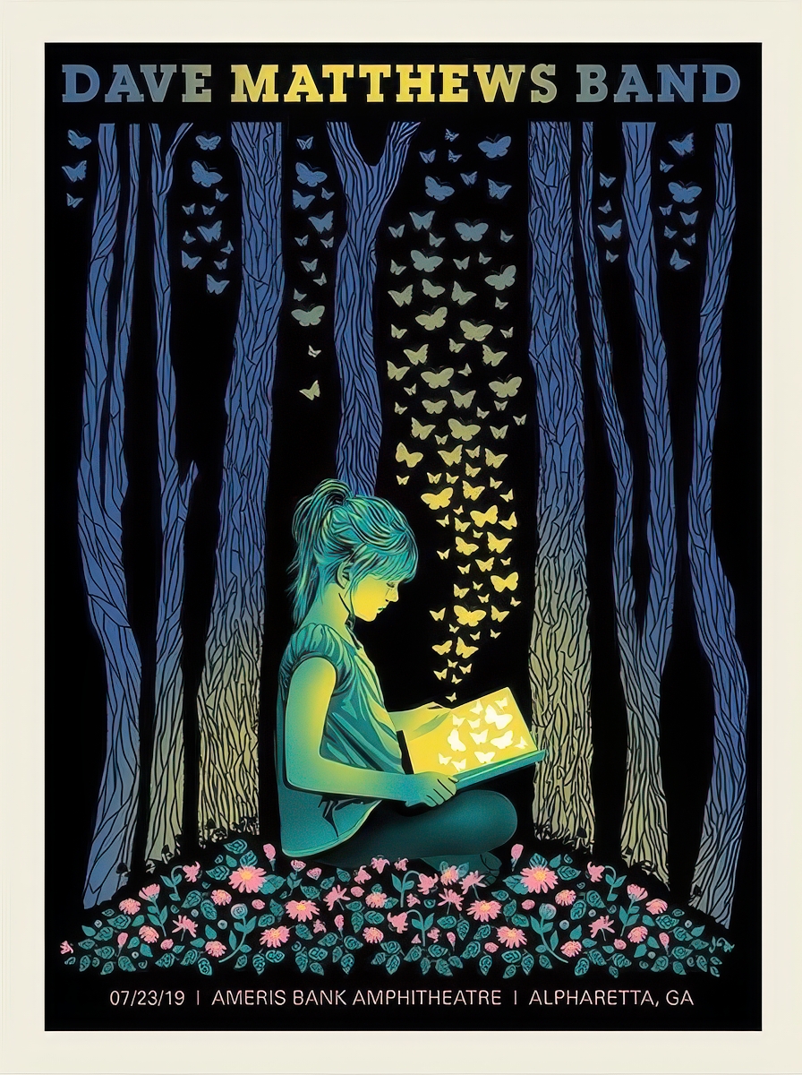 Methane Studios — Dave Matthews Band, Ameris Bank Amphitheatre, Alpharetta, GA · Jul 23, 2019 Poster