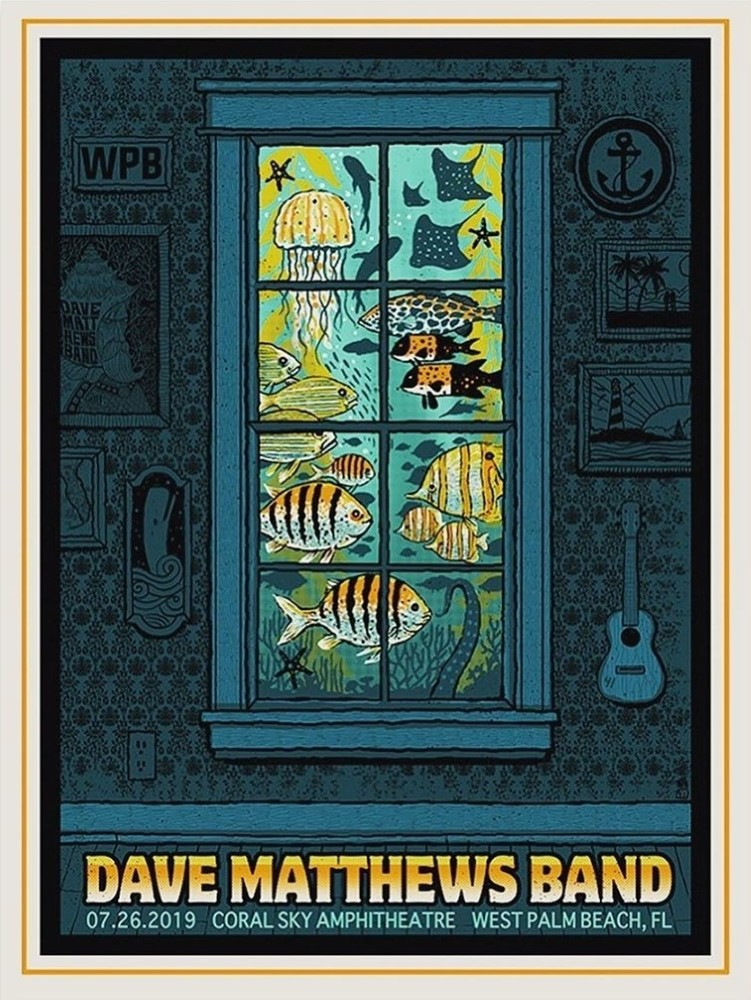 Methane Studios — Dave Matthews Band, iTHINK Financial Amphitheatre, West Palm Beach, FL · Jul 26, 2019 Poster