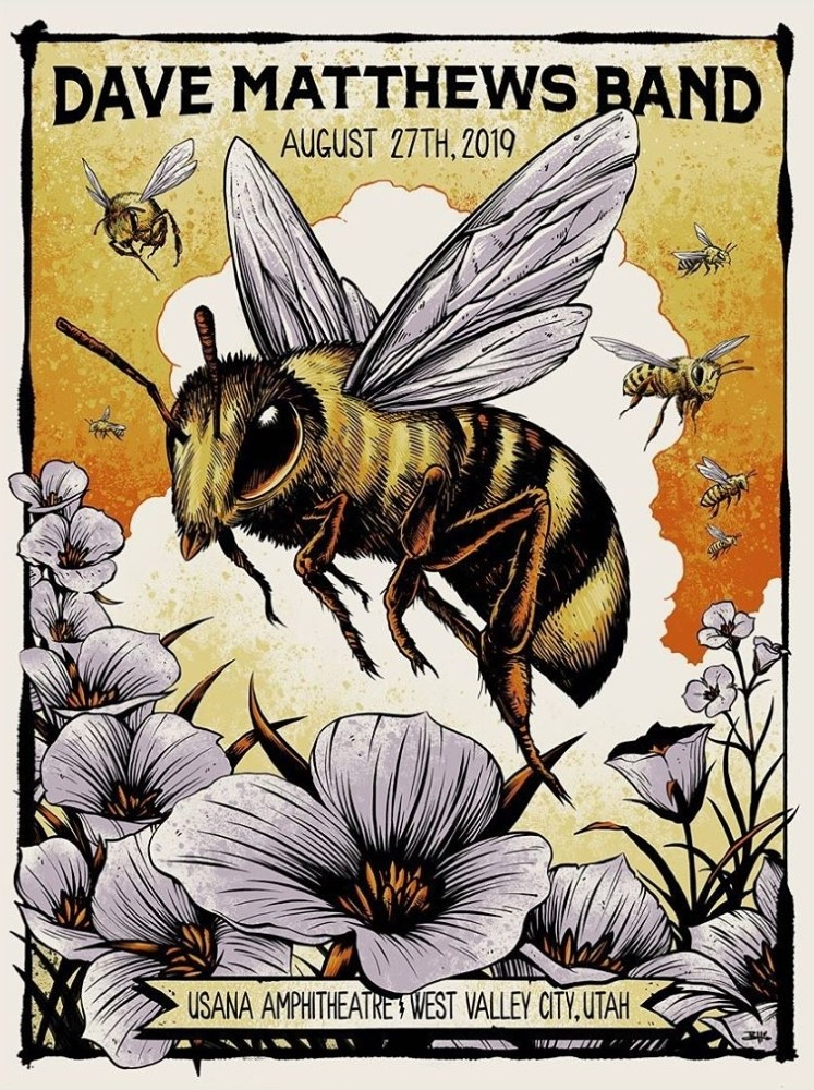 Brandon Heart — Dave Matthews Band, USANA Amphitheatre, West Valley City, UT · Aug 27, 2019 Poster