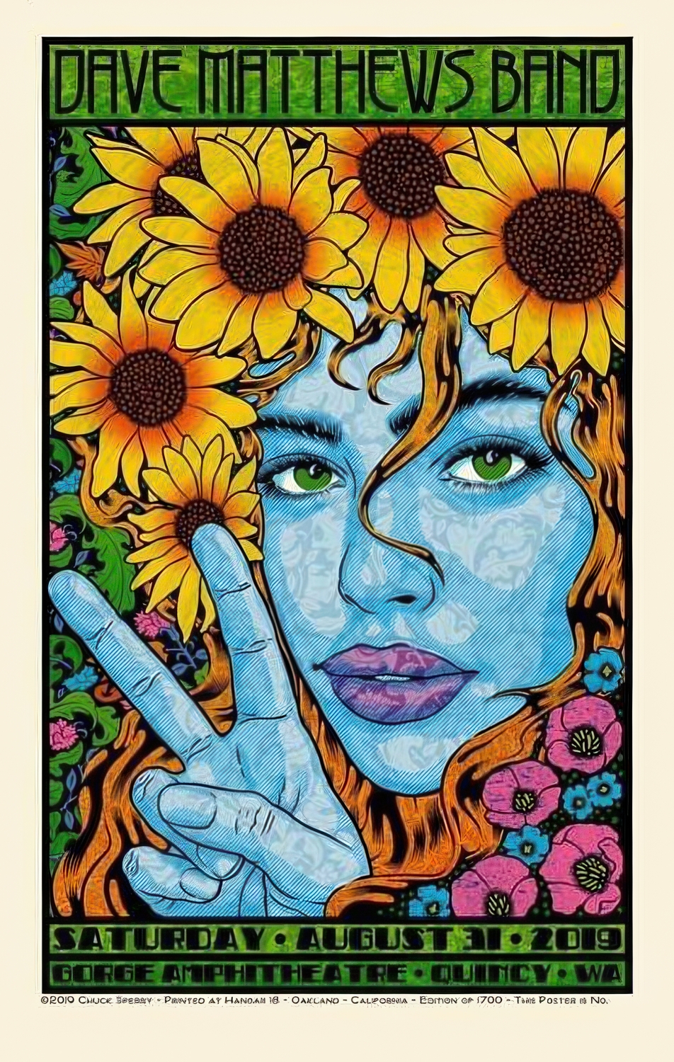 Chuck Sperry — Dave Matthews Band, The Gorge Amphitheatre, George, WA · Aug 31, 2019 Poster