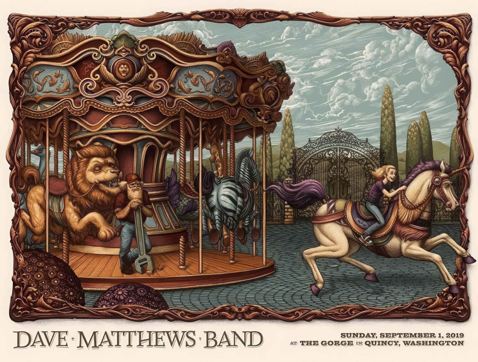 N.C. Winters — Dave Matthews Band, The Gorge Amphitheatre, George, WA · Sep 1, 2019 Poster