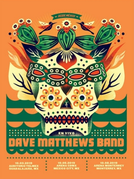 Dave Matthews Band Poster, Arena Monterrey, Monterrey, MEX · Oct 8, 2019 Poster