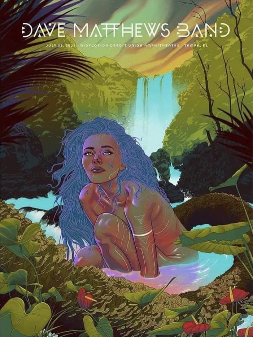 N.C. Winters — Dave Matthews Band, MIDFLORIDA Credit Union Amphitheatre at the Florida State Fairgrounds, Tampa, FL · Jul 28, 2021 Poster