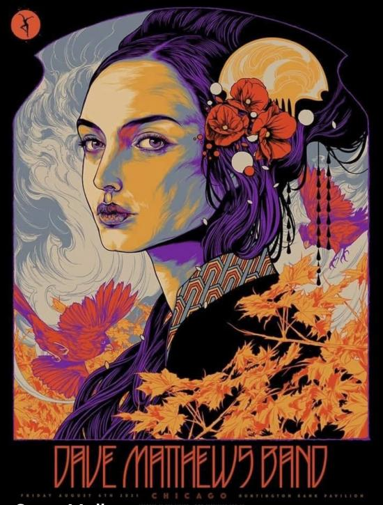 Ken Taylor — Dave Matthews Band, Huntington Bank Pavilion at Northerly Island, Chicago, IL · Aug 6, 2021 Poster