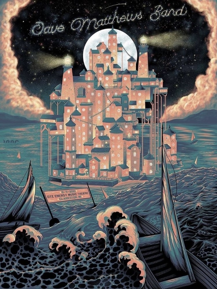 Paul Kreizenbeck — Dave Matthews Band, DTE Energy Music Theatre, Clarkston, MI · Aug 11, 2021 Poster