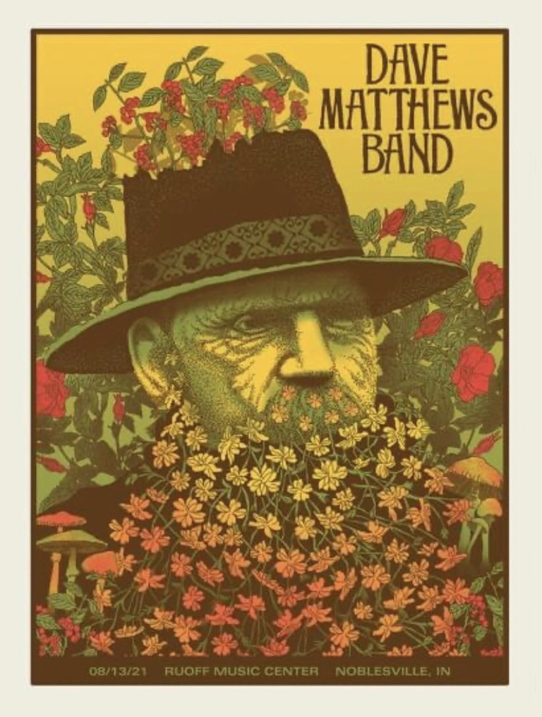 Methane Studios — Dave Matthews Band, Ruoff Music Center, Noblesville, IN · Aug 13, 2021 Poster