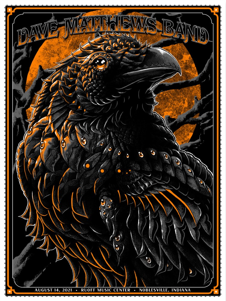 Ben Kwok (BIOWORKZ) — Dave Matthews Band, Ruoff Music Center, Noblesville, IN · Aug 14, 2021 Poster