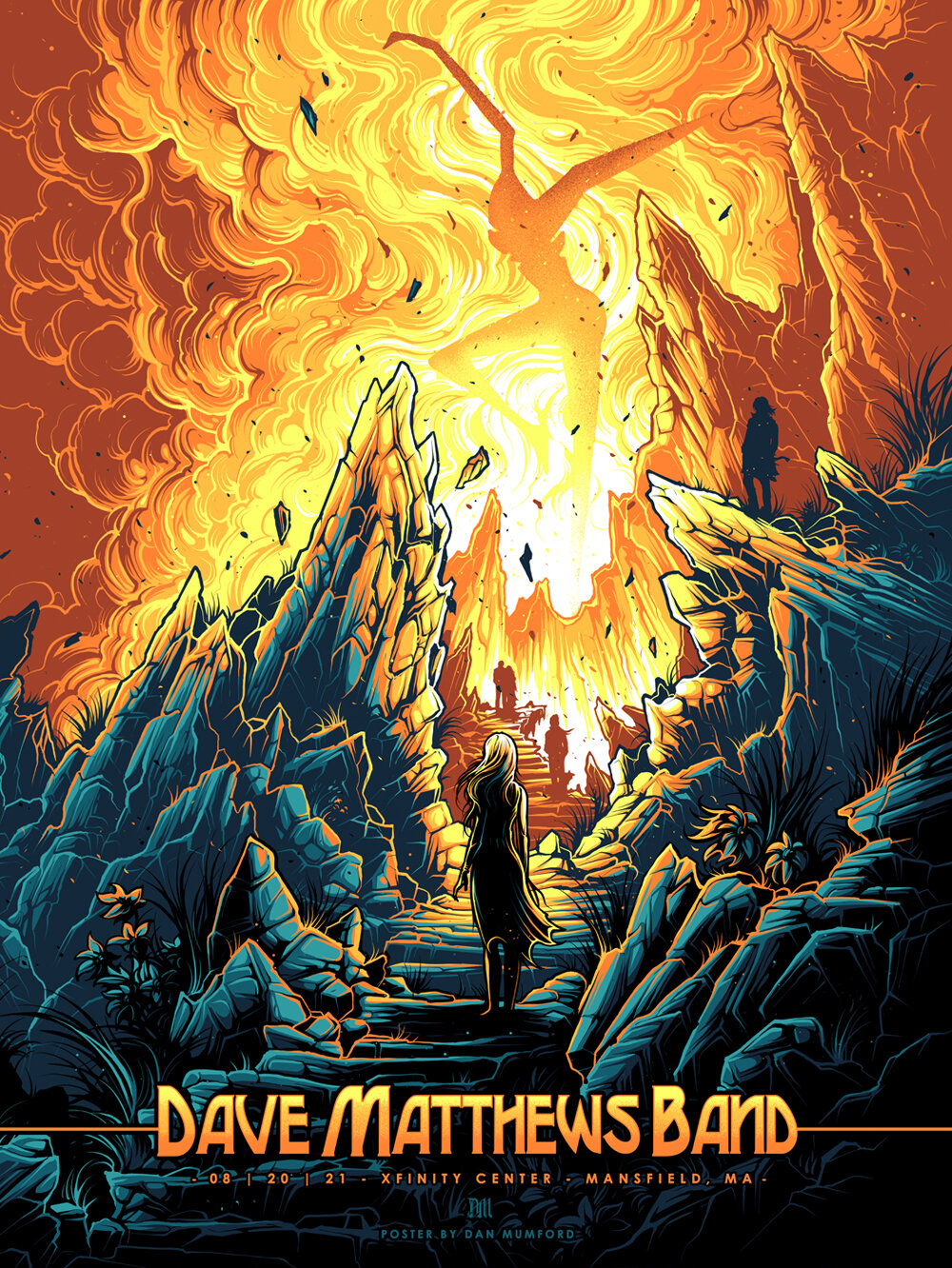 Dan Mumford — Dave Matthews Band, Xfinity Center, Mansfield, MA · Aug 20, 2021 Artist Poster