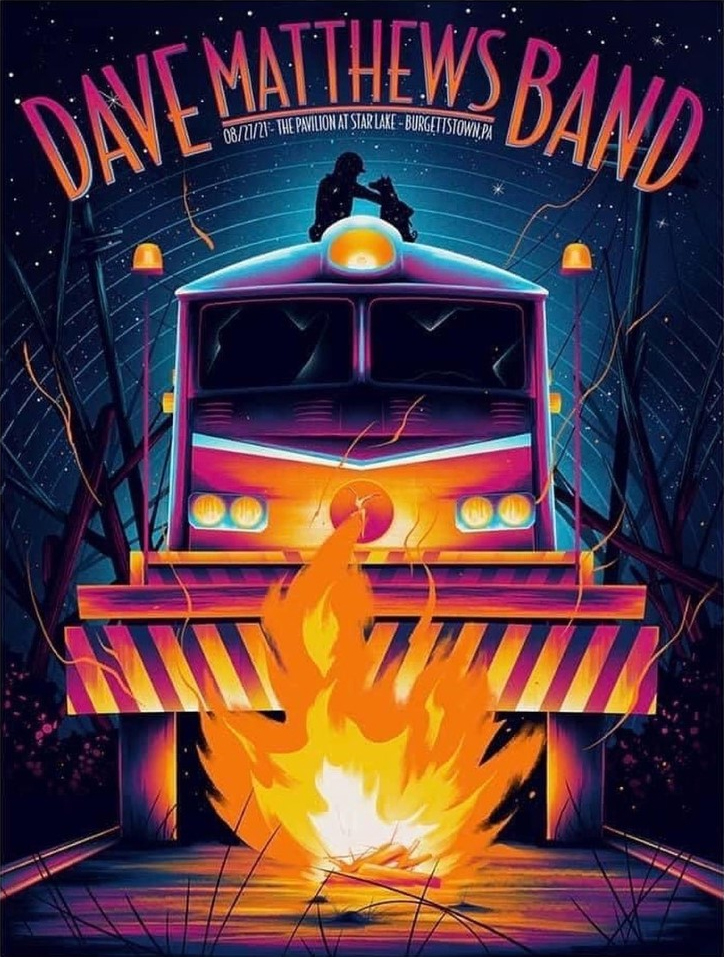 Arno Kiss — Dave Matthews Band, The Pavilion at Star Lake, Burgettstown, PA · Aug 27, 2021 Poster
