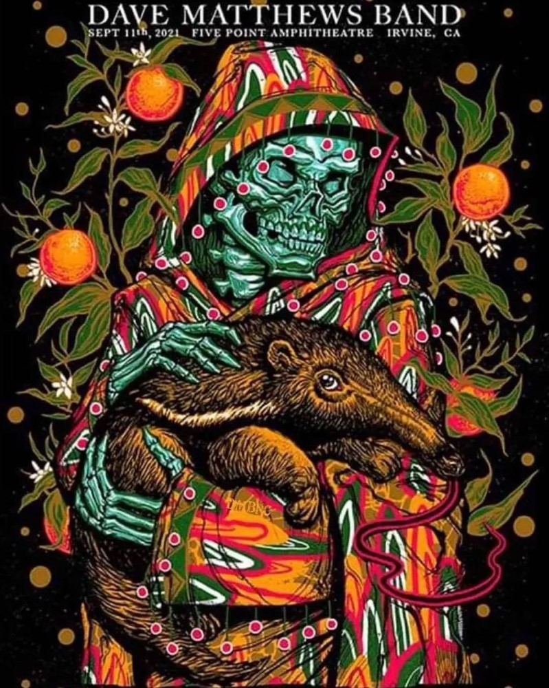 Munk One — Dave Matthews Band, Five Point Amphitheatre, Irvine, CA · Sep 11, 2021 Poster