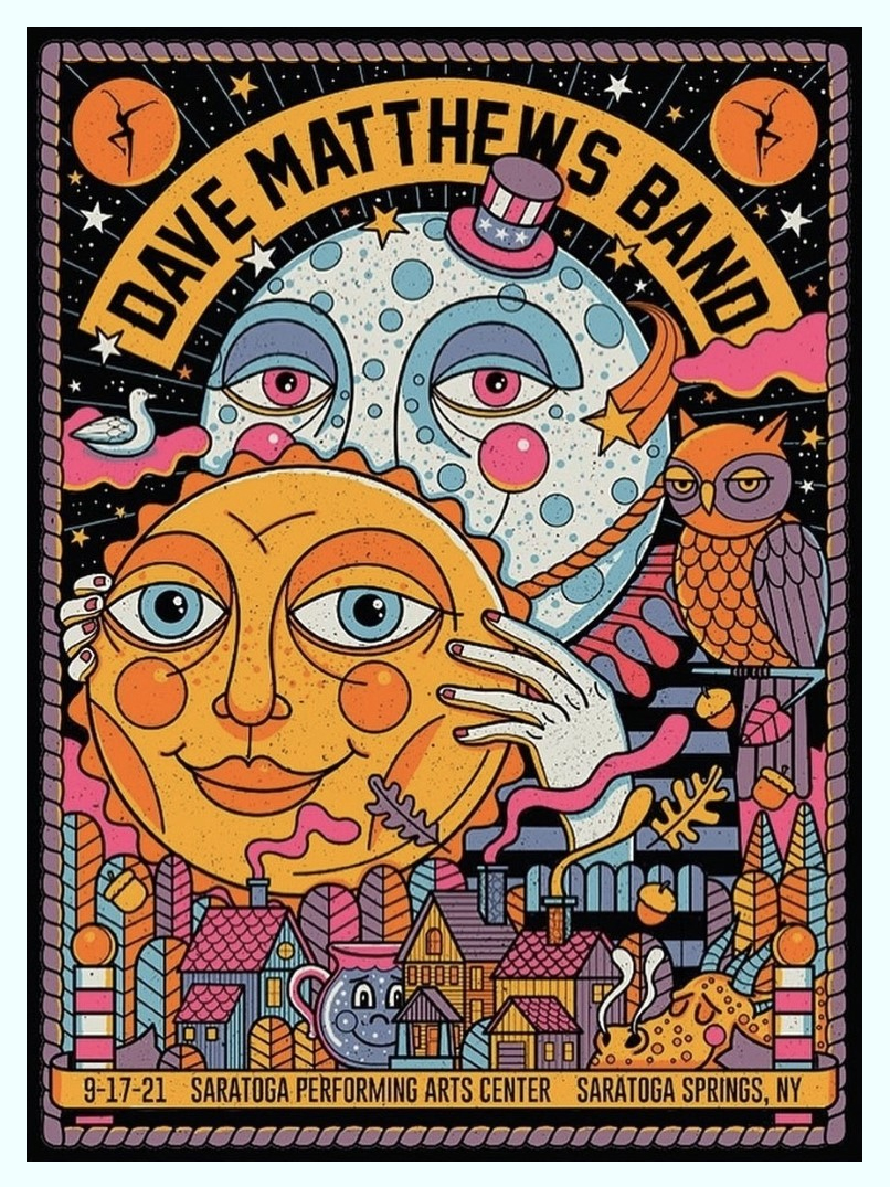 Methane Studios — Dave Matthews Band, Saratoga Performing Arts Center, Saratoga Springs, NY · Sep 17, 2021 Poster