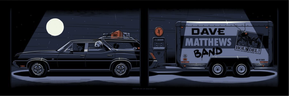 Charles Crisler — Dave Matthews Band, PNC Bank Arts Center, Holmdel, NJ · Sep 22, 2021 Poster