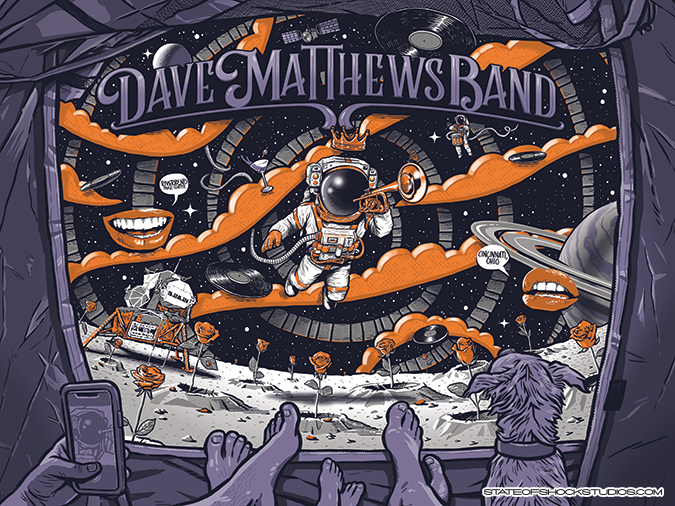 Darin Shock — Dave Matthews Band, Riverbend Music Center, Cincinnati, OH · Sep 28, 2021 Poster