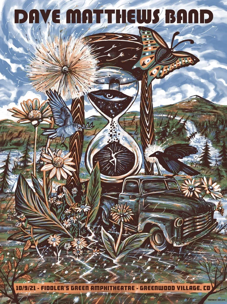Zeb Love — Dave Matthews Band, Fiddler's Green Amphitheatre, Greenwood Village, CO · Oct 9, 2021 Poster