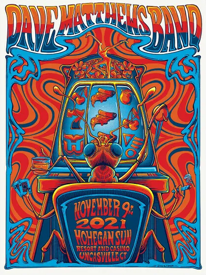 ZazzCorp (Helen Kennedy) — Dave Matthews Band, Mohegan Sun Arena (Mohegan Sun), Uncasville, CT · Nov 9, 2021 Poster