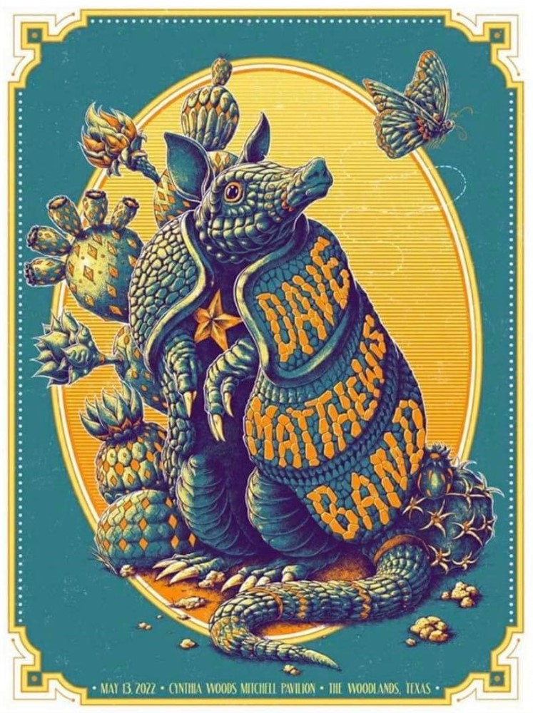 Ben Kwok (BIOWORKZ) — Dave Matthews Band, The Cynthia Woods Mitchell Pavilion, The Woodlands, TX · May 13, 2022 Poster
