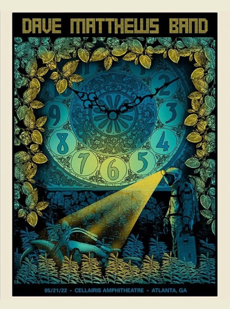 Methane Studios — Dave Matthews Band, Aaron's Amphitheatre at Lakewood, Atlanta, GA · May 21, 2022 Poster