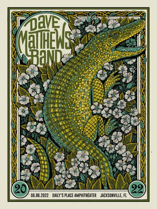 Methane Studios — Dave Matthews Band, Daily's Place, Jacksonville, FL · Jun 6, 2022 Poster