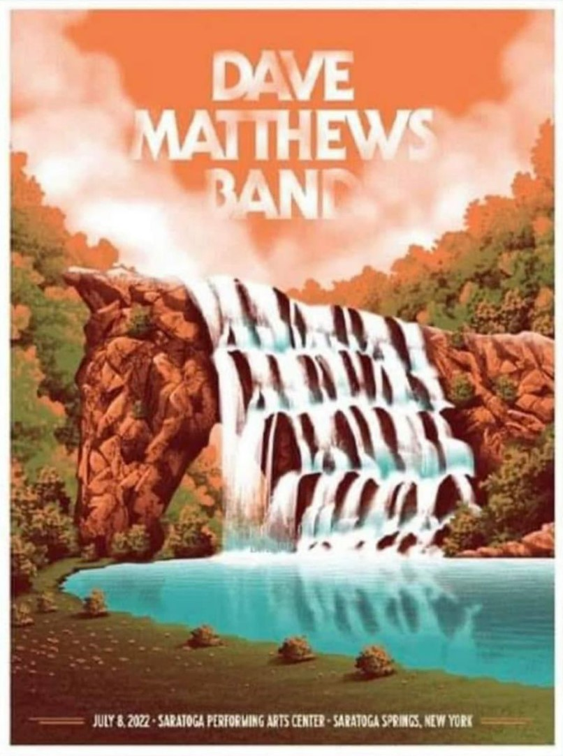 DKNG — Dave Matthews Band, Saratoga Performing Arts Center, Saratoga Springs, NY · Jul 8, 2022 Poster