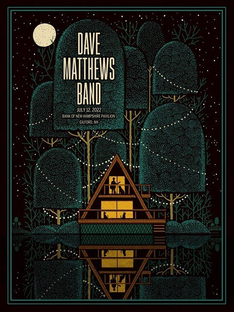 Methane Studios — Dave Matthews Band, Bank of New Hampshire Pavilion, Gilford, NH · Jul 12, 2022 Poster