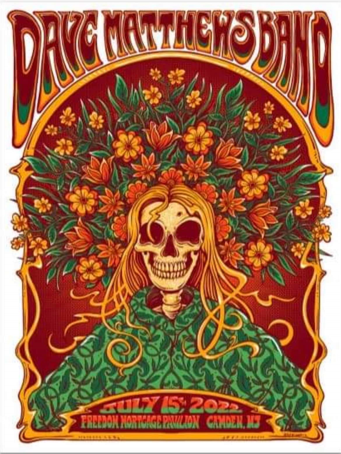 Jeff Soto — Dave Matthews Band, Freedom Mortgage Pavilion, Camden, NJ · Jul 15, 2022 Poster