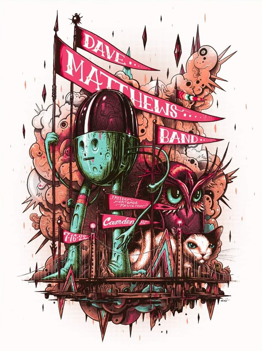 Jeff Soto — Dave Matthews Band, Freedom Mortgage Pavilion, Camden, NJ · Jul 16, 2022 Poster