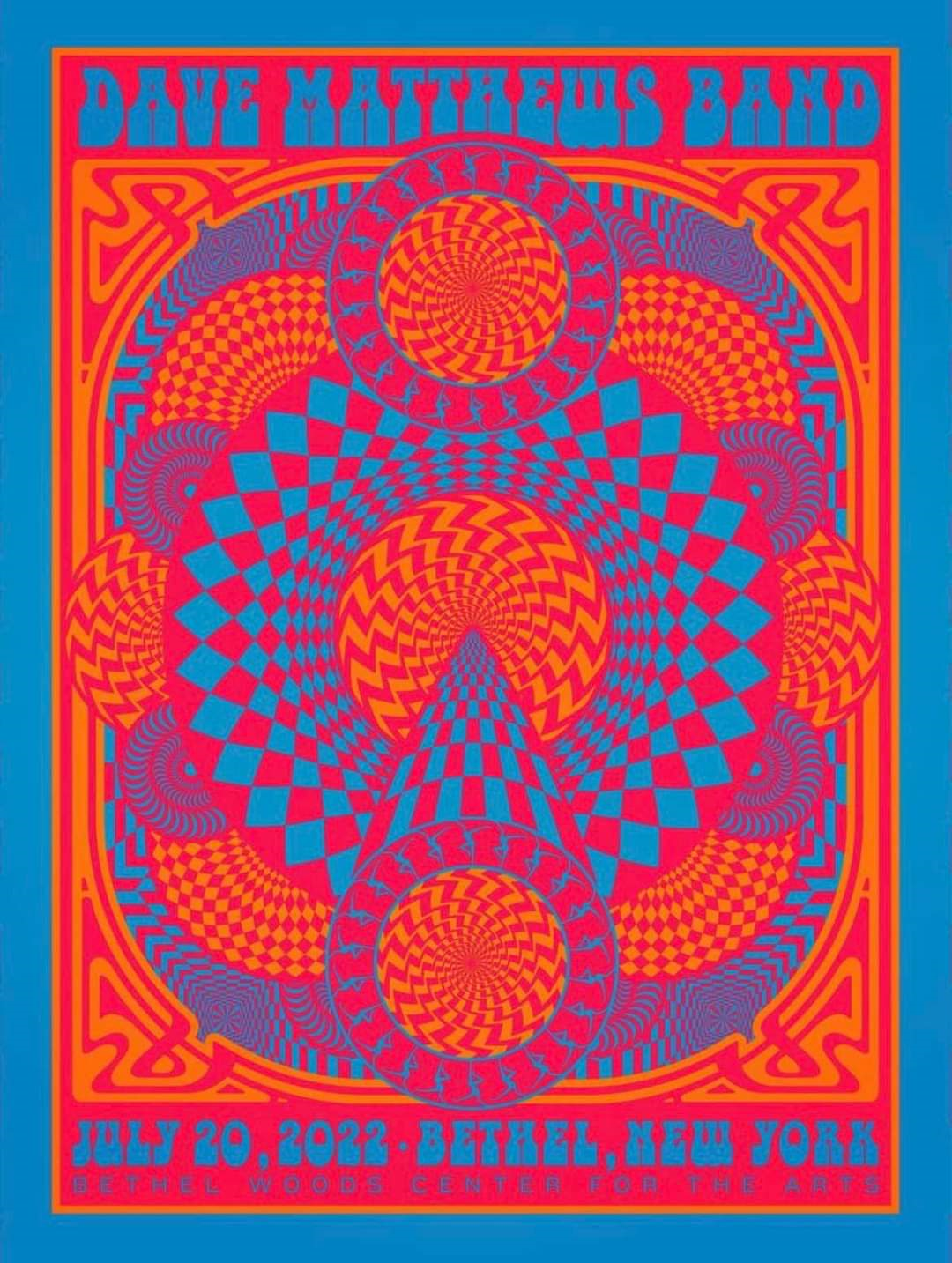 Aaron von Freter (Rockswell) — Dave Matthews Band, Bethel Woods Center for the Arts, Bethel, NY · Jul 20, 2022 Poster
