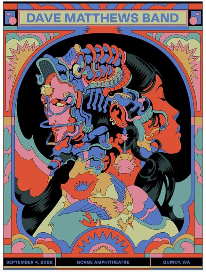 Raul Urias — Dave Matthews Band, The Gorge Amphitheatre, George, WA · Sep 4, 2022 Poster