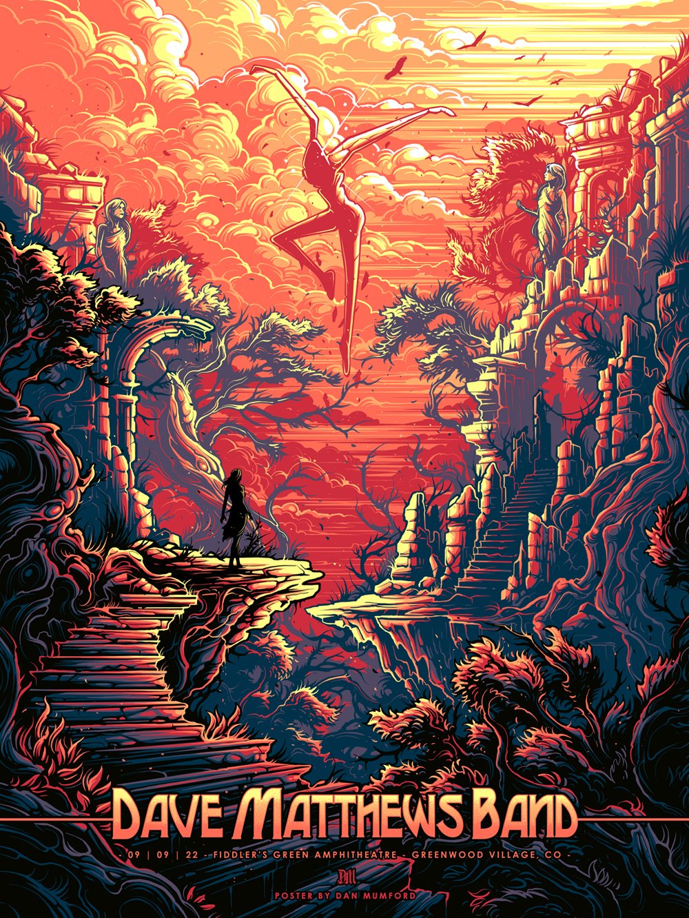 Dan Mumford — Dave Matthews Band, Fiddler's Green Amphitheatre, Greenwood Village, CO · Sep 9, 2022 Poster